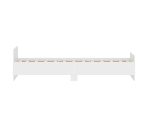 Estructura de cama madera de ingeniería blanca 75x190 cm