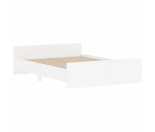 Estructura de cama sin colchón blanco 140x190 cm