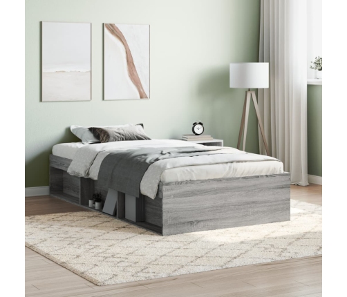 Estructura de cama gris Sonoma 90x200 cm