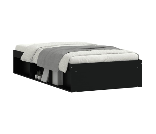 vidaXL Estructura de cama negra 100x200 cm