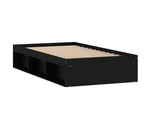 vidaXL Estructura de cama negra 100x200 cm