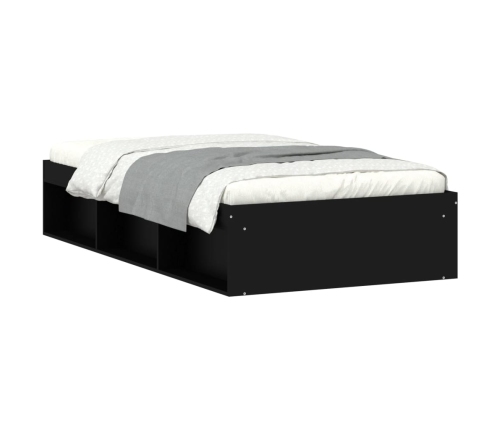 vidaXL Estructura de cama negra 90x190 cm