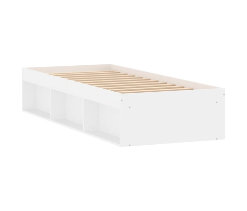 Estructura de cama blanca 75x190 cm