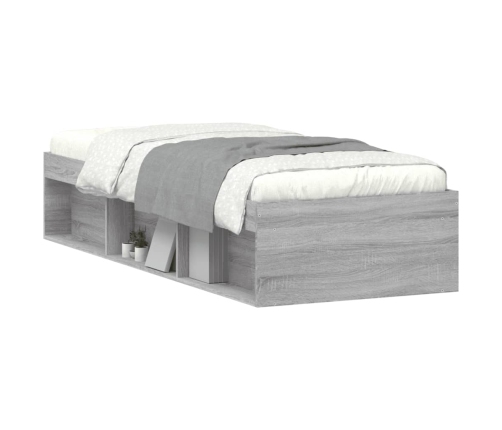 Estructura de cama gris Sonoma 75x190 cm