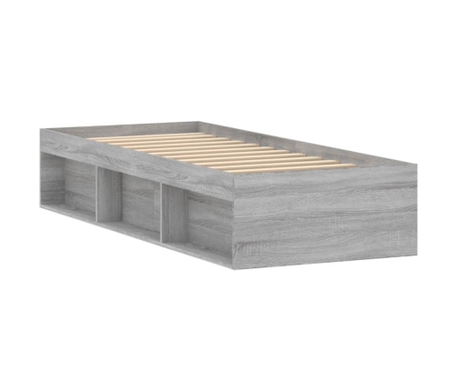 Estructura de cama gris Sonoma 75x190 cm