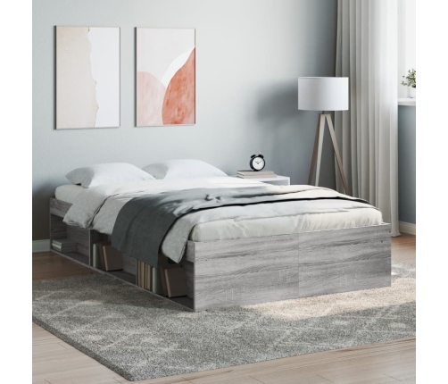 Estructura de cama Sonoma gris 120x200 cm