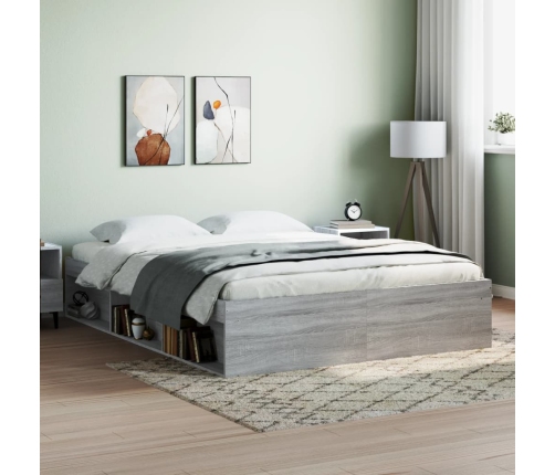 Estructura de cama Sonoma gris 160x200 cm