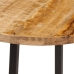 Mesa de centro hierro y madera maciza de mango 35x35x45 cm