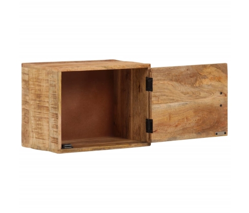 Mesita de noche de pared madera maciza de acacia 40x30x25 cm