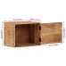 Mesita de noche de pared madera maciza de acacia 40x30x25 cm