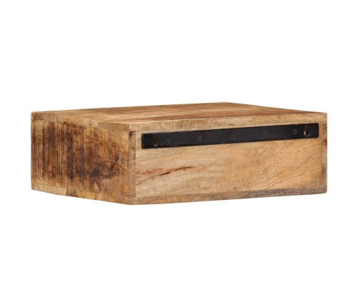 Mesita de noche de pared madera maciza de acacia 40x30x13,5 cm