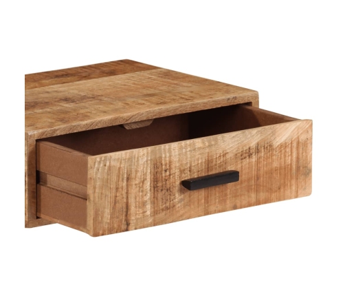 Mesita de noche de pared madera maciza de acacia 40x30x13,5 cm