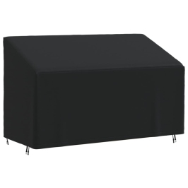 Cubierta de banco de 3 plazas Oxford 420D negro 165x70x65/94 cm