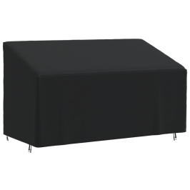 Cubierta de banco de 3 plazas Oxford 420D negro 175x85x68/94 cm