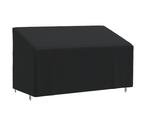 Cubierta de banco de 3 plazas Oxford 420D negro 175x85x68/94 cm