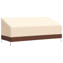 Cubierta de banco de 3 plazas Oxford 600D beige 204x86x48/73 cm