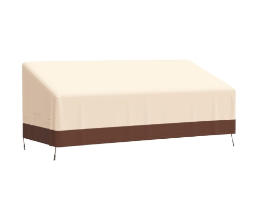 Cubierta de banco de 3 plazas Oxford 600D beige 204x86x48/73 cm