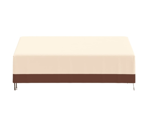 Cubierta de banco de 3 plazas Oxford 600D beige 204x86x48/73 cm