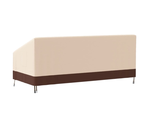 Cubierta de banco de 3 plazas Oxford 600D beige 204x86x48/73 cm