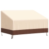 Cubierta de banco de 2 plazas Oxford 600D beige 137x97x48/74 cm