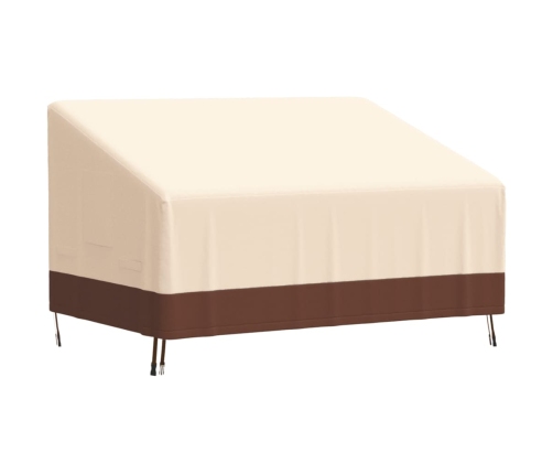 Cubierta de banco de 2 plazas Oxford 600D beige 137x97x48/74 cm