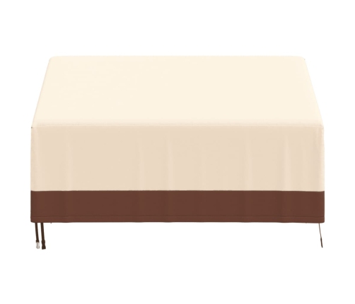 Cubierta de banco de 2 plazas Oxford 600D beige 137x97x48/74 cm