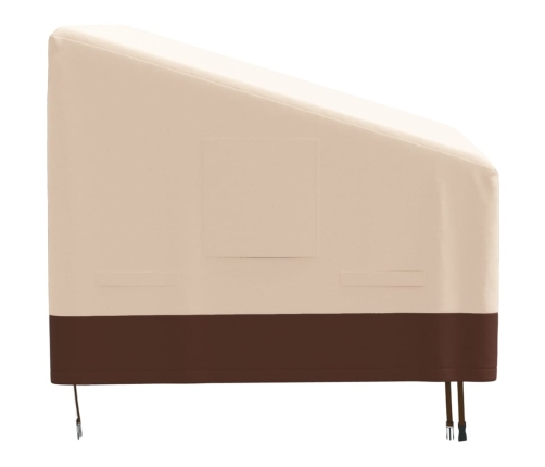 Cubierta de banco de 2 plazas Oxford 600D beige 137x97x48/74 cm