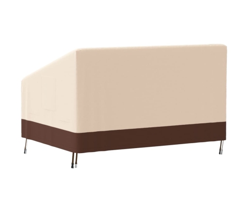 Cubierta de banco de 2 plazas Oxford 600D beige 137x97x48/74 cm