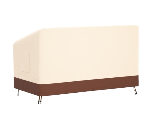 Cubierta de banco de 3 plazas Oxford 600D beige 159x84x56/81 cm