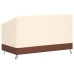 Cubierta de banco de 3 plazas Oxford 600D beige 159x84x56/81 cm