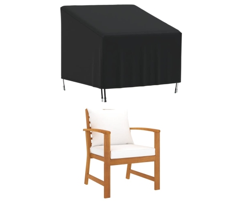 Cubierta para silla de jardín Oxford 420D negro 90x90x50/75 cm