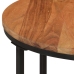 Mesa de centro de madera maciza de acacia y hierro 45x45x35 cm