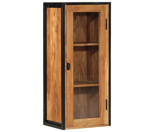 Mueble de baño madera maciza de acacia y hierro 40x30x90 cm