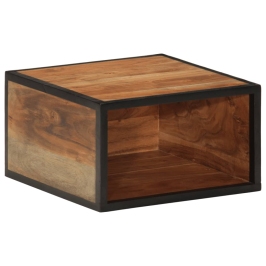 Mesita de noche de pared madera maciza acacia 35x35x20 cm