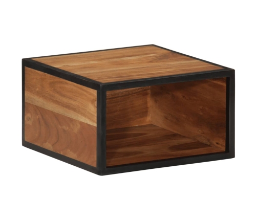 Mesita de noche de pared madera maciza acacia 35x35x20 cm