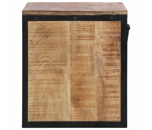 Mesita de noche madera maciza de mango 40x35x40 cm