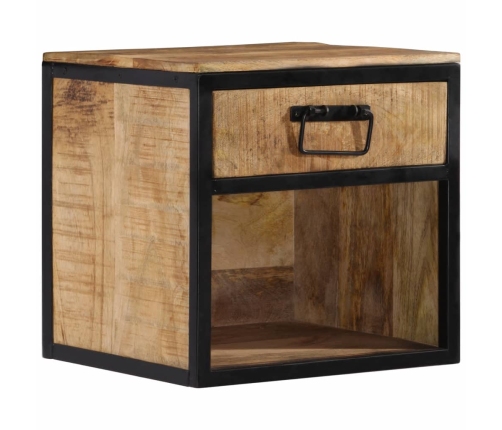 Mesita de noche madera maciza de mango 40x35x40 cm