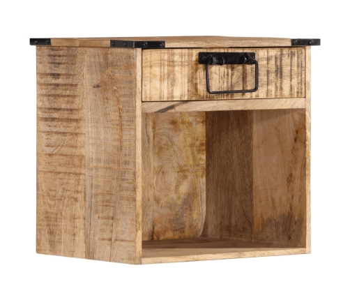 Mesita de noche madera maciza de mango 40x30x37 cm