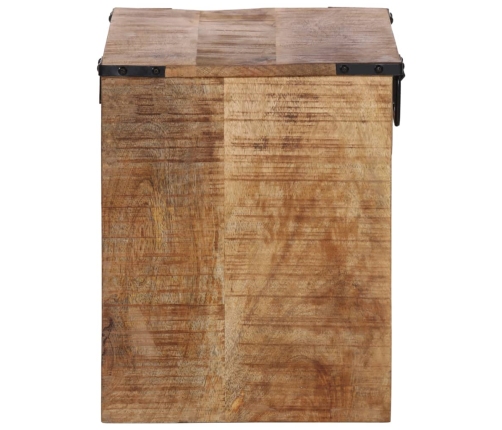 Mesita de noche madera maciza de mango 40x30x37 cm