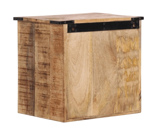 Mesita de noche madera maciza de mango 40x30x37 cm