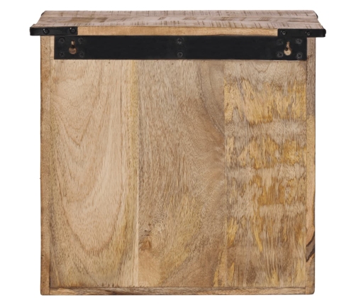 Mesita de noche madera maciza de mango 40x30x37 cm