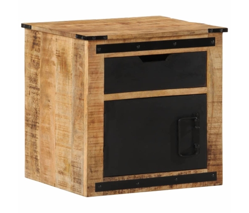 Mesita de noche madera maciza de mango 40x40x45 cm