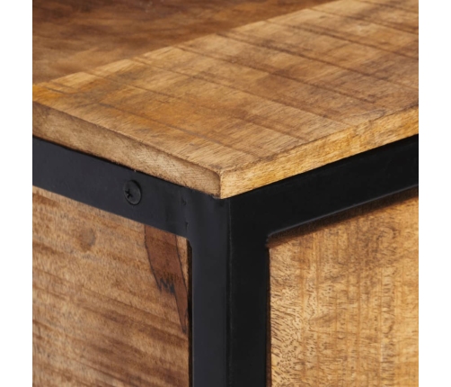 Mesita de noche madera maciza de mango 40x35x40 cm