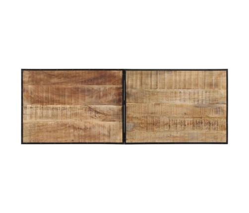 Mesa de bar madera maciza de mango rugoso 150x55x107 cm