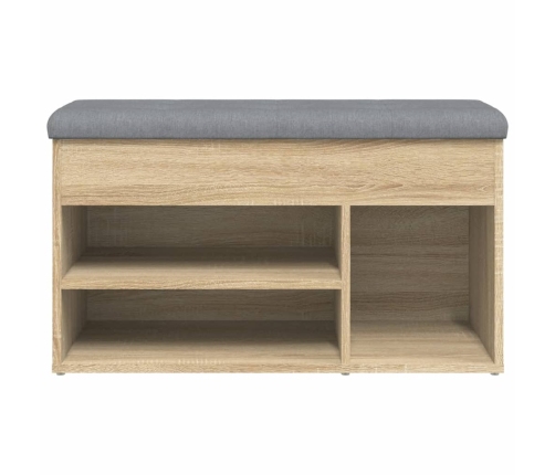 Banco zapatero madera de ingeniería roble Sonoma 82x32x45,5 cm