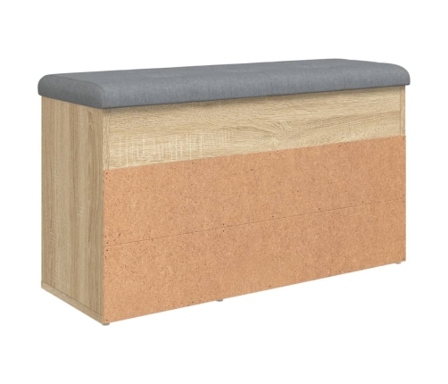 Banco zapatero madera de ingeniería roble Sonoma 82x32x45,5 cm