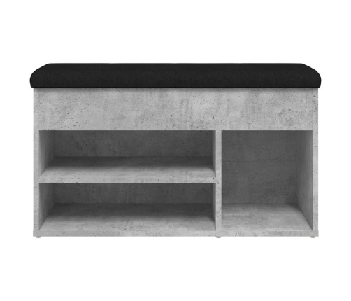 Banco zapatero madera de ingeniería gris hormigón 82x32x45,5 cm