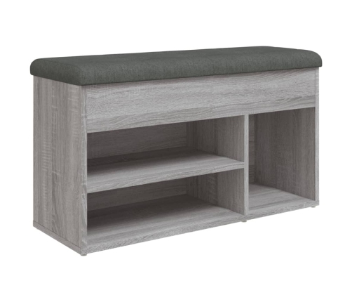 Banco zapatero madera de ingeniería gris Sonoma 82x32x45,5 cm