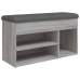 Banco zapatero madera de ingeniería gris Sonoma 82x32x45,5 cm