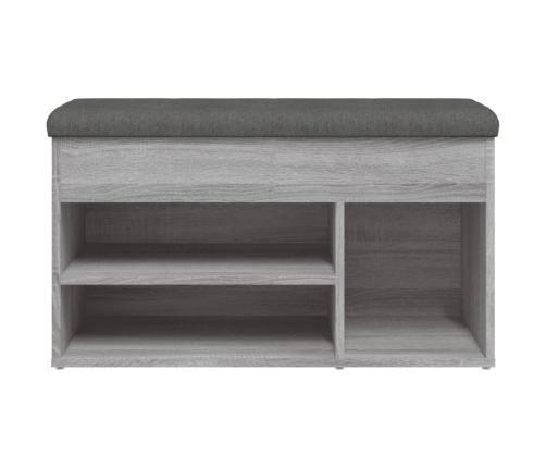 Banco zapatero madera de ingeniería gris Sonoma 82x32x45,5 cm